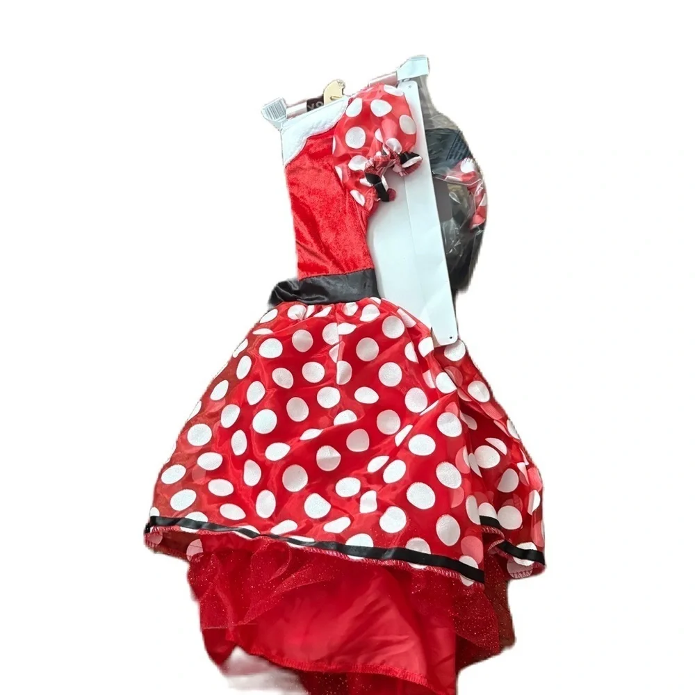 Disney Minnie Mouse Costume Dress NEW Small 6/6X W/ Ears Headband World Land
